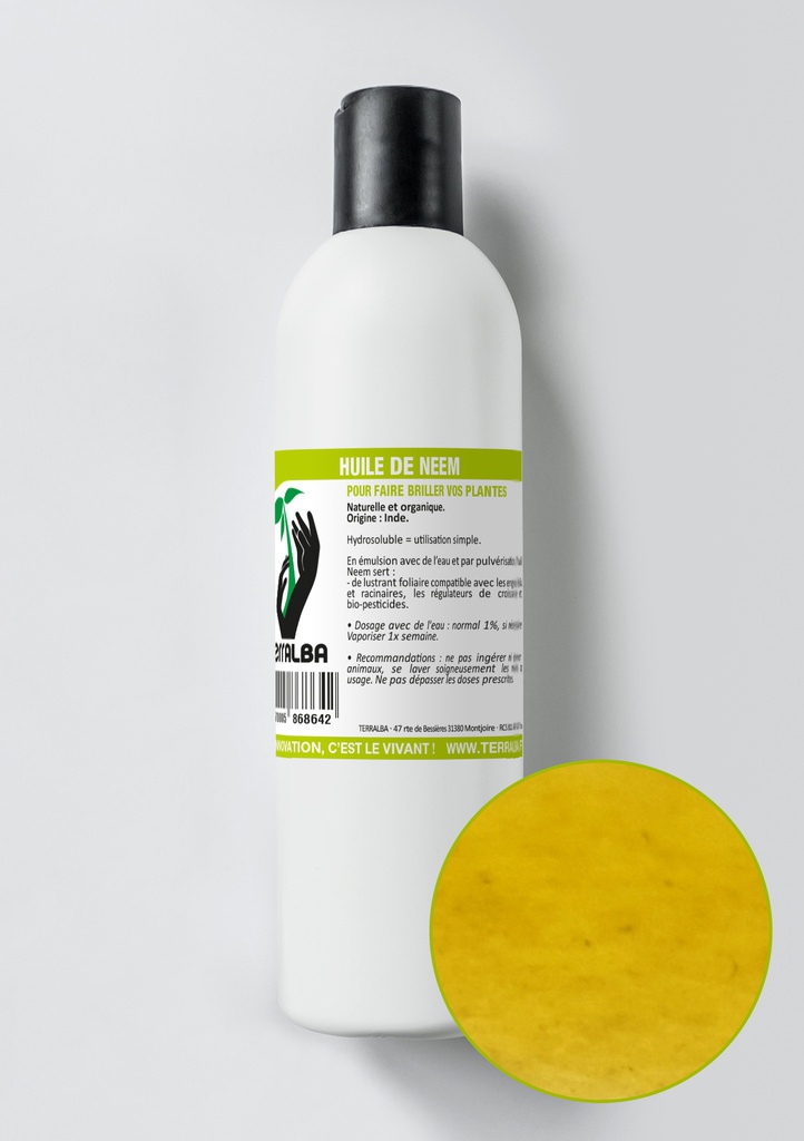 Huile de Neem : Lustrant Foliaire