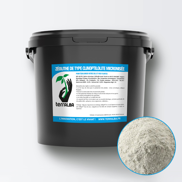 Zéolithe Clinoptilolite Micronisée : Dépolluant Sol Puissant