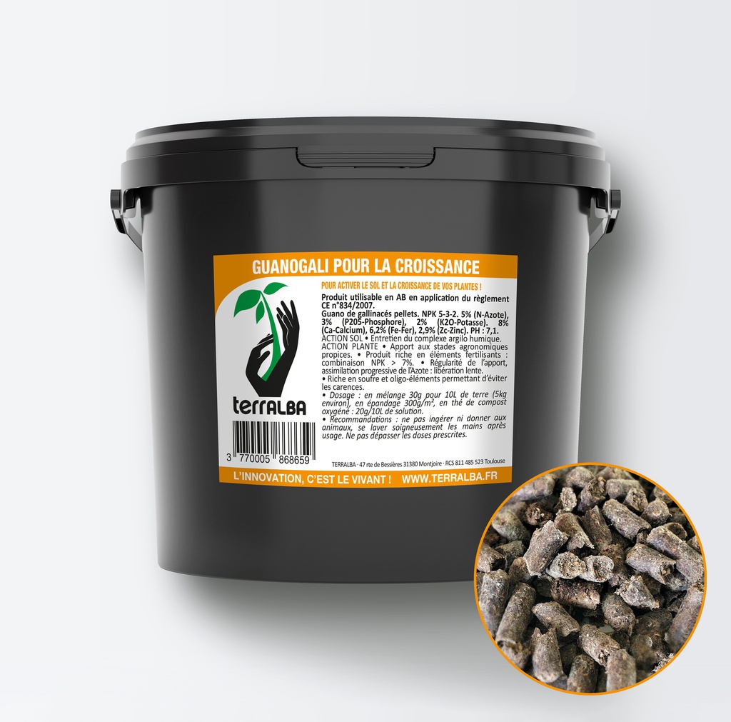 GUANOGALI Pellets : gallinaceous organic fertilizers