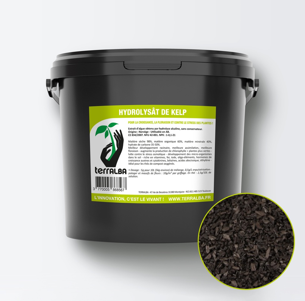 HYDROLYSAT DE KELP pur (NPK 1-0,1-21) algue, hormones