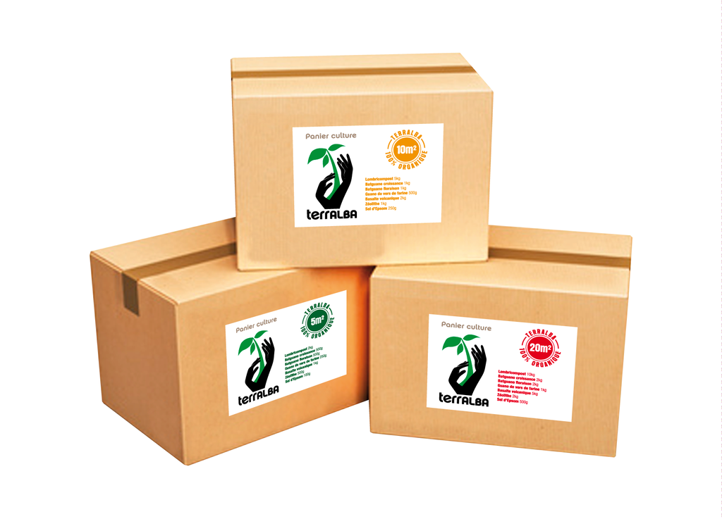 Anciens paniers cultures sol vivant universel : avec batguano flo